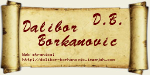 Dalibor Borkanović vizit kartica